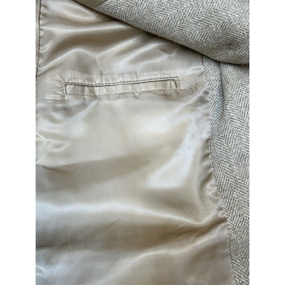 Vintage Linen Silk Blazer Mens 42 Cambridge Classics Mervyns Jacket Sport Coat - Picture 4 of 15